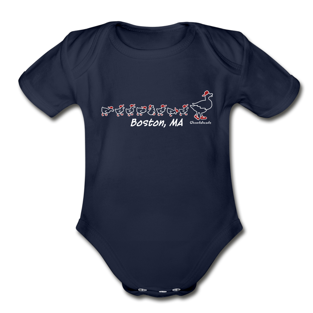 Ducks On The Common Infant One Piece - dark navy