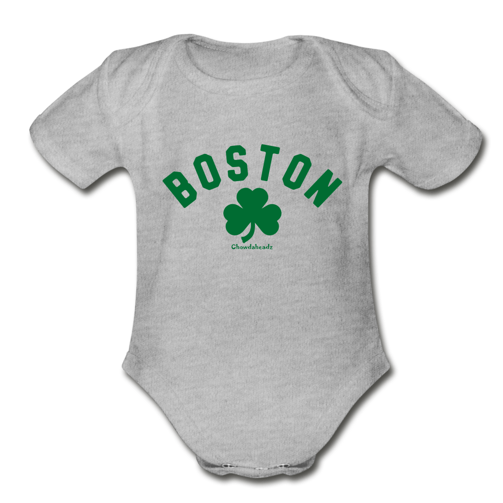 Boston Shamrock Infant One Piece - heather grey