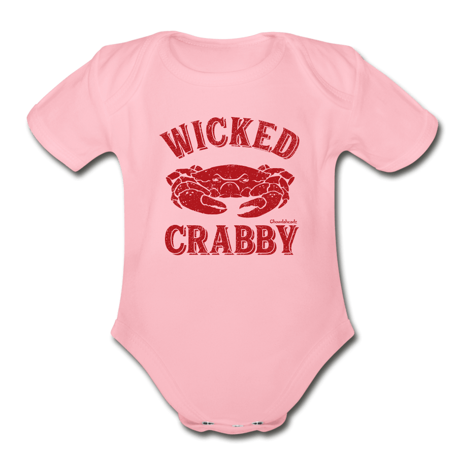 Wicked Crabby Infant One Piece - light pink
