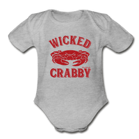 Wicked Crabby Infant One Piece - heather grey