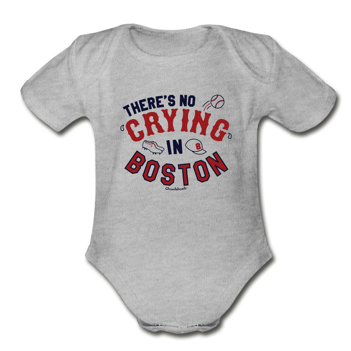 There's No Crying In Boston Infant One Piece - heather grey