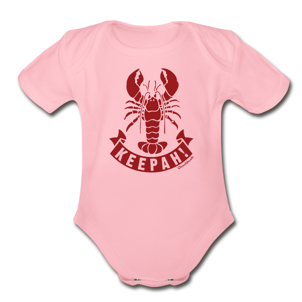 Lobstah Keepah Infant One Piece - light pink
