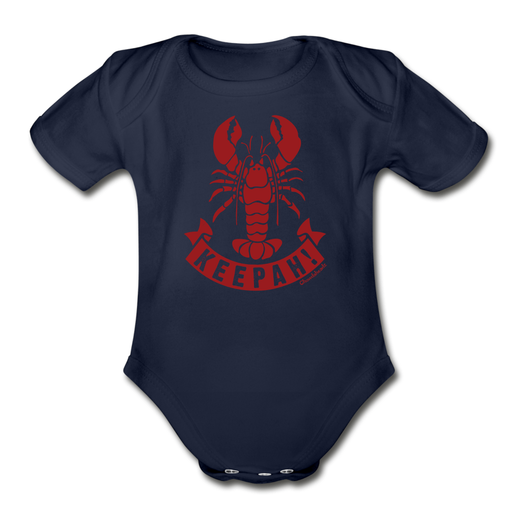 Lobstah Keepah Infant One Piece - dark navy
