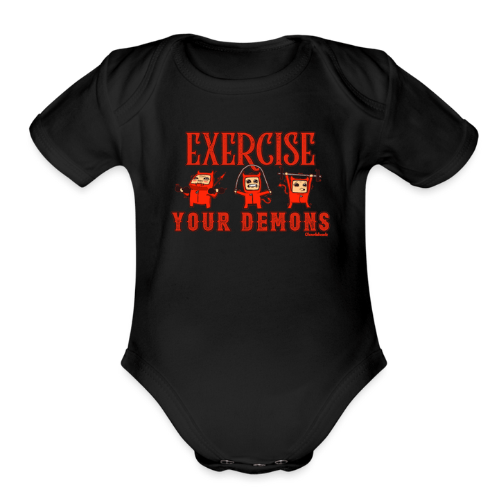 Exercise Your Demons Infant One Piece - black