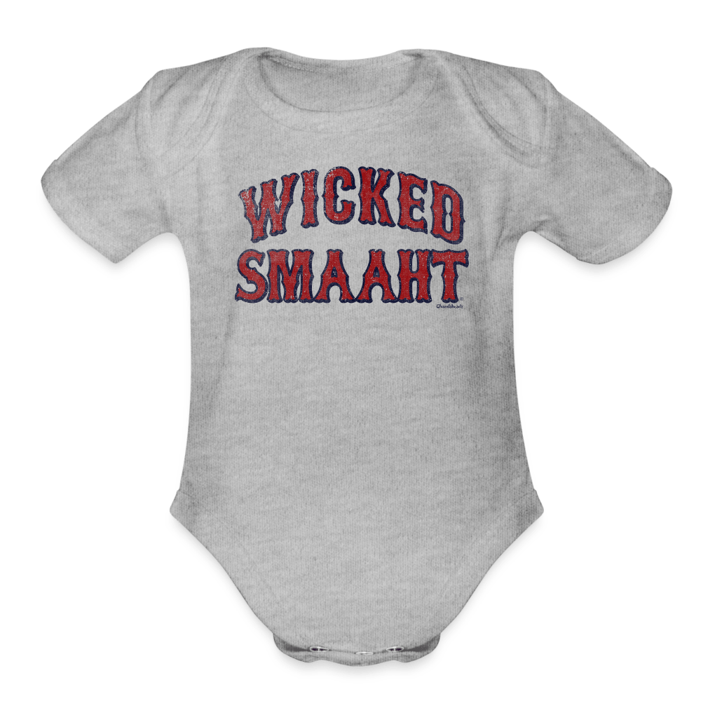 Wicked Smaaht Clubhouse Infant One Piece - heather grey