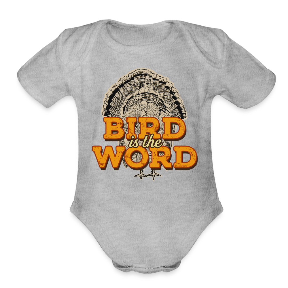 Bird Is The Word Infant One Piece - heather grey