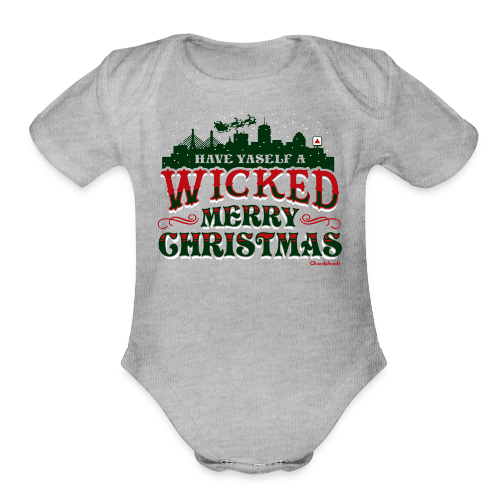 Have Yaself a Wicked Merry Christmas Infant One Piece - heather grey