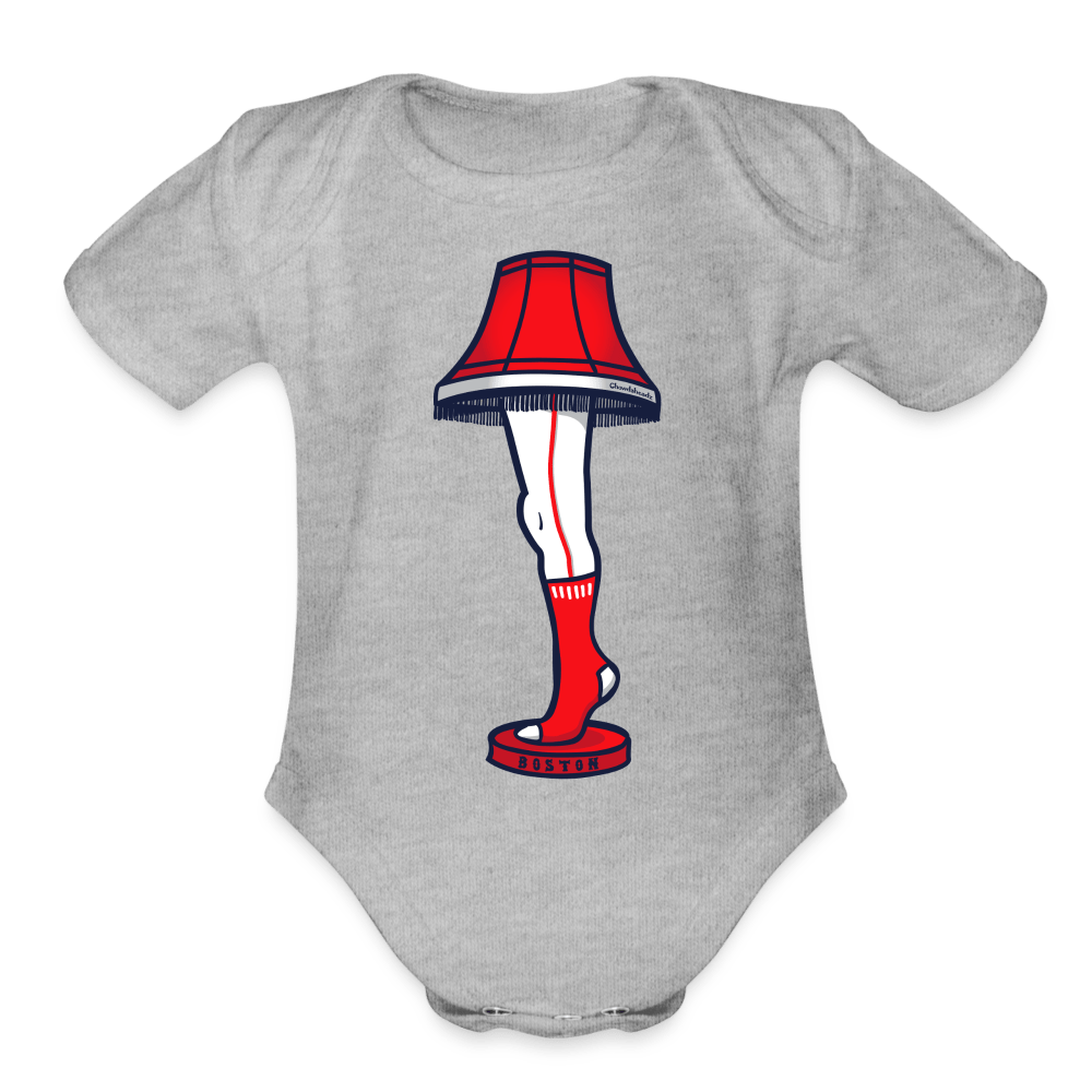 Boston Holiday Leg Lamp Infant One Piece - heather grey