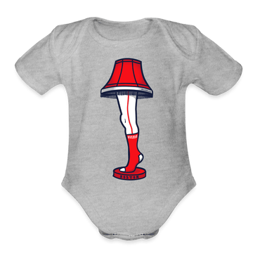 Boston Holiday Leg Lamp Infant One Piece - heather grey