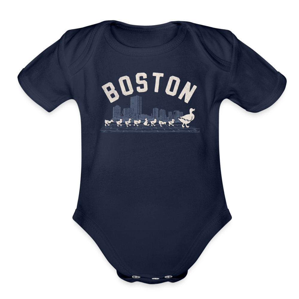 Boston Ducklings Skyline Infant One Piece - dark navy