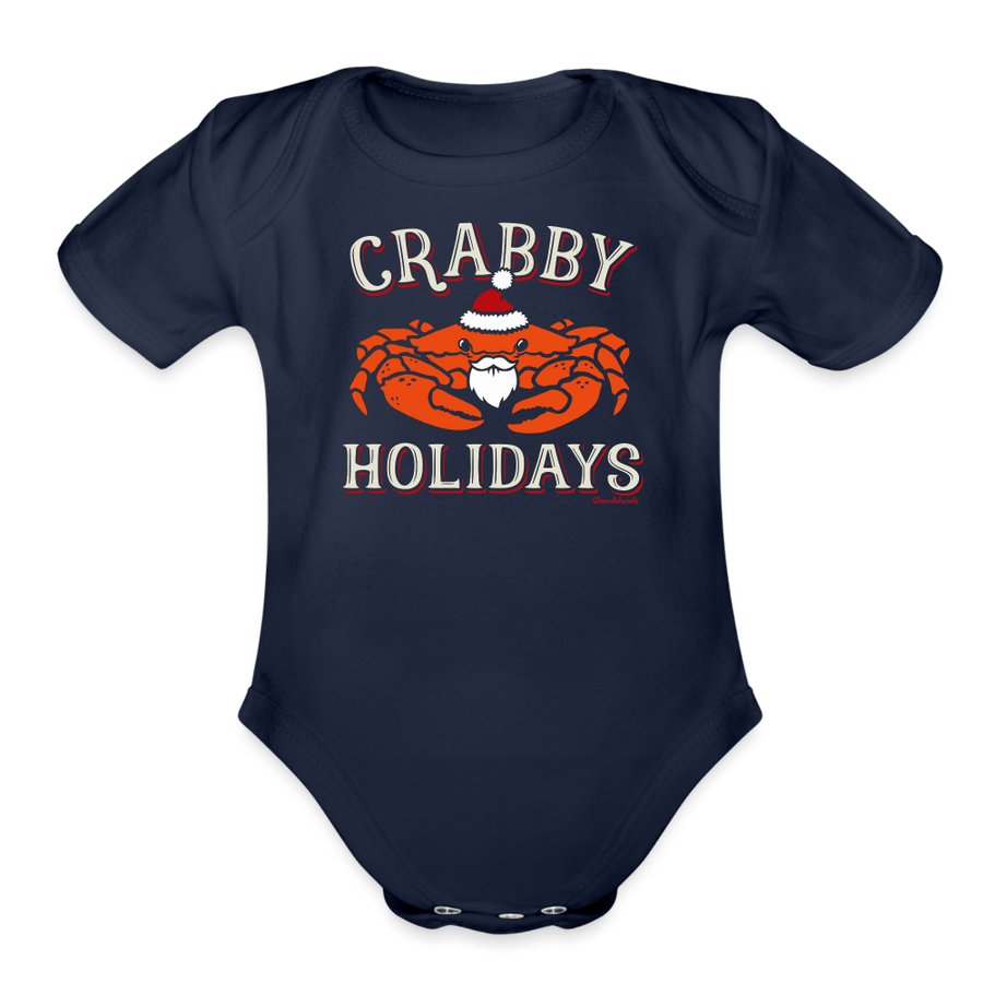 Crabby Holidays Infant One Piece - dark navy