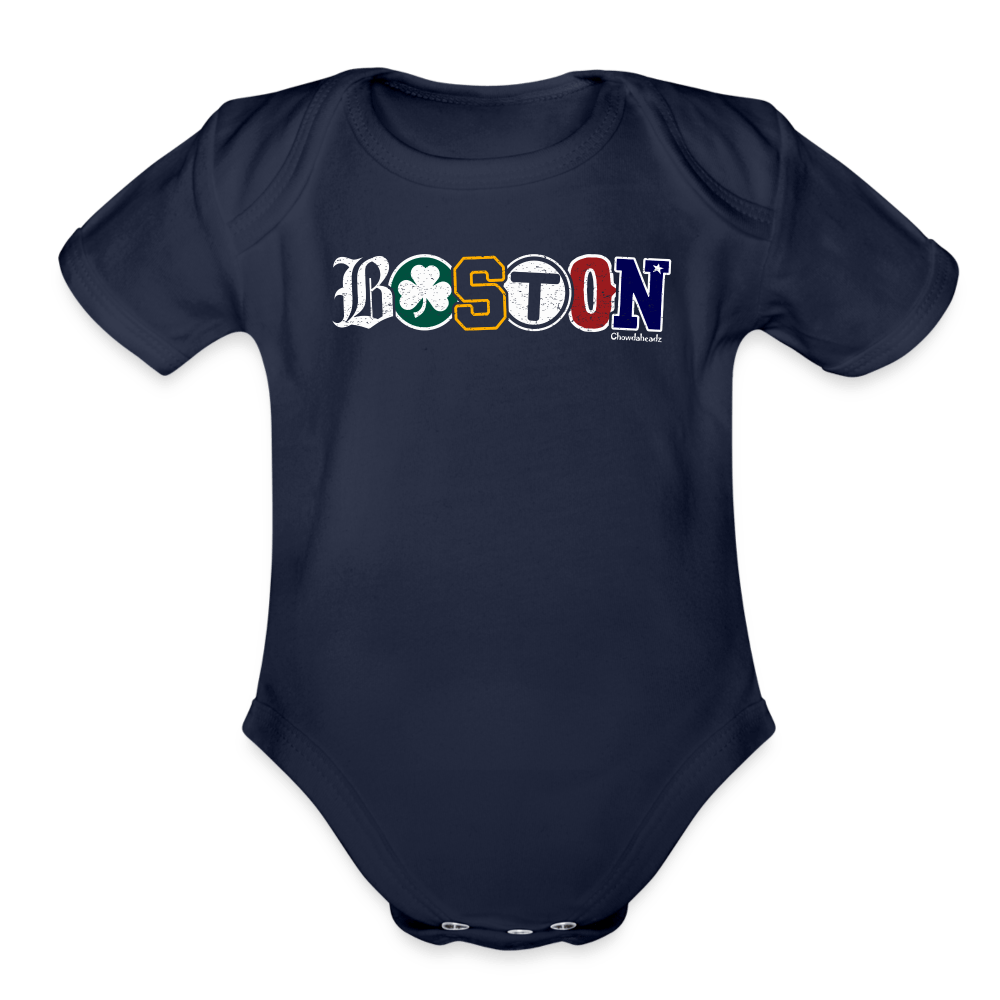 Boston Townie Pride Infant One Piece - dark navy
