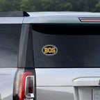 BOS Boston Black And Gold Oval Sticker - Chowdaheadz