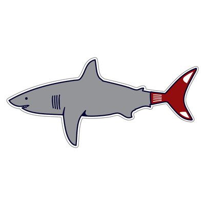 Boston Shark Fan Sticker - Chowdaheadz