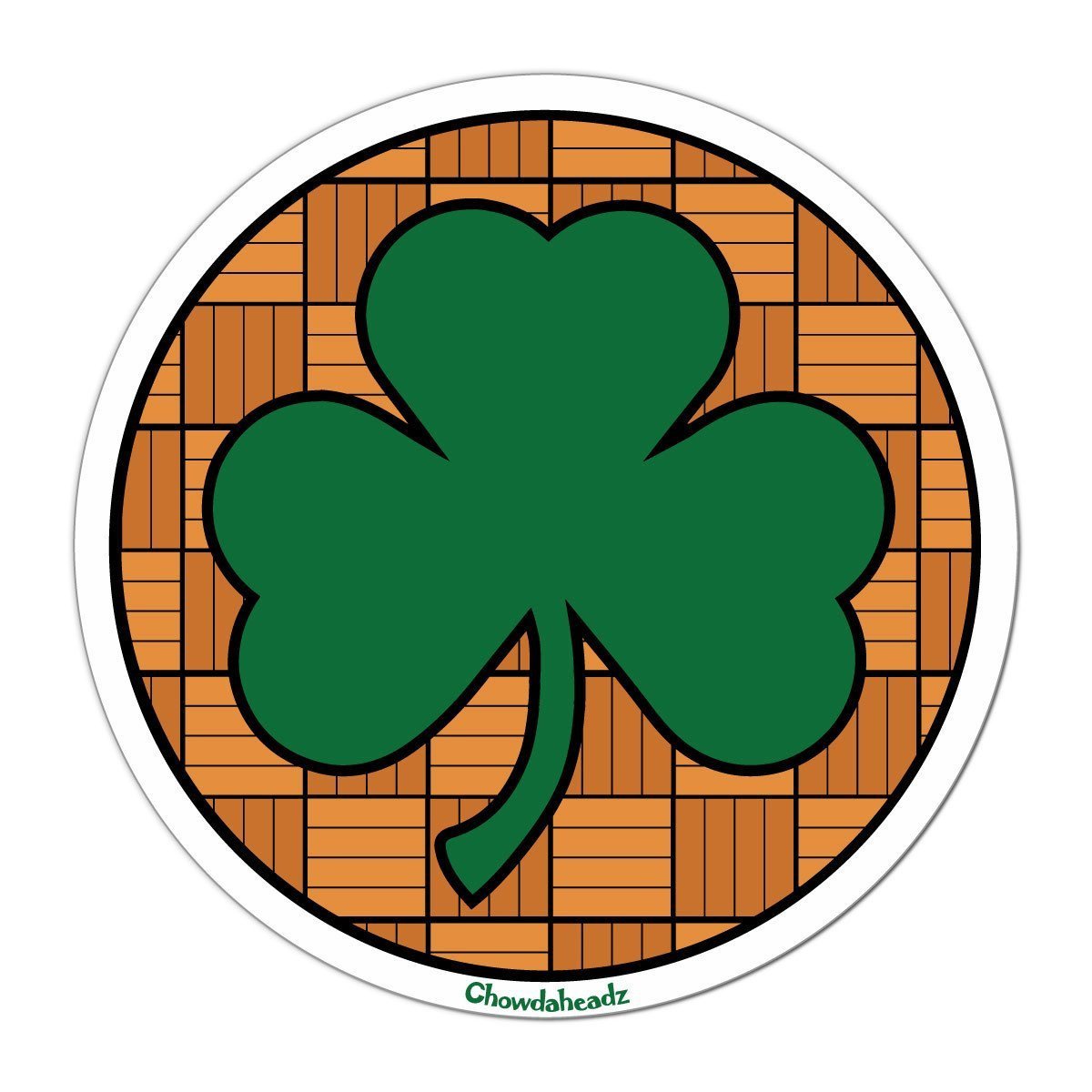 Hardwood Shamrock Sticker - Chowdaheadz