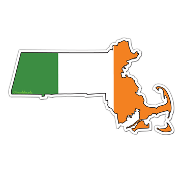 Irish Massachusetts Sticker - Chowdaheadz