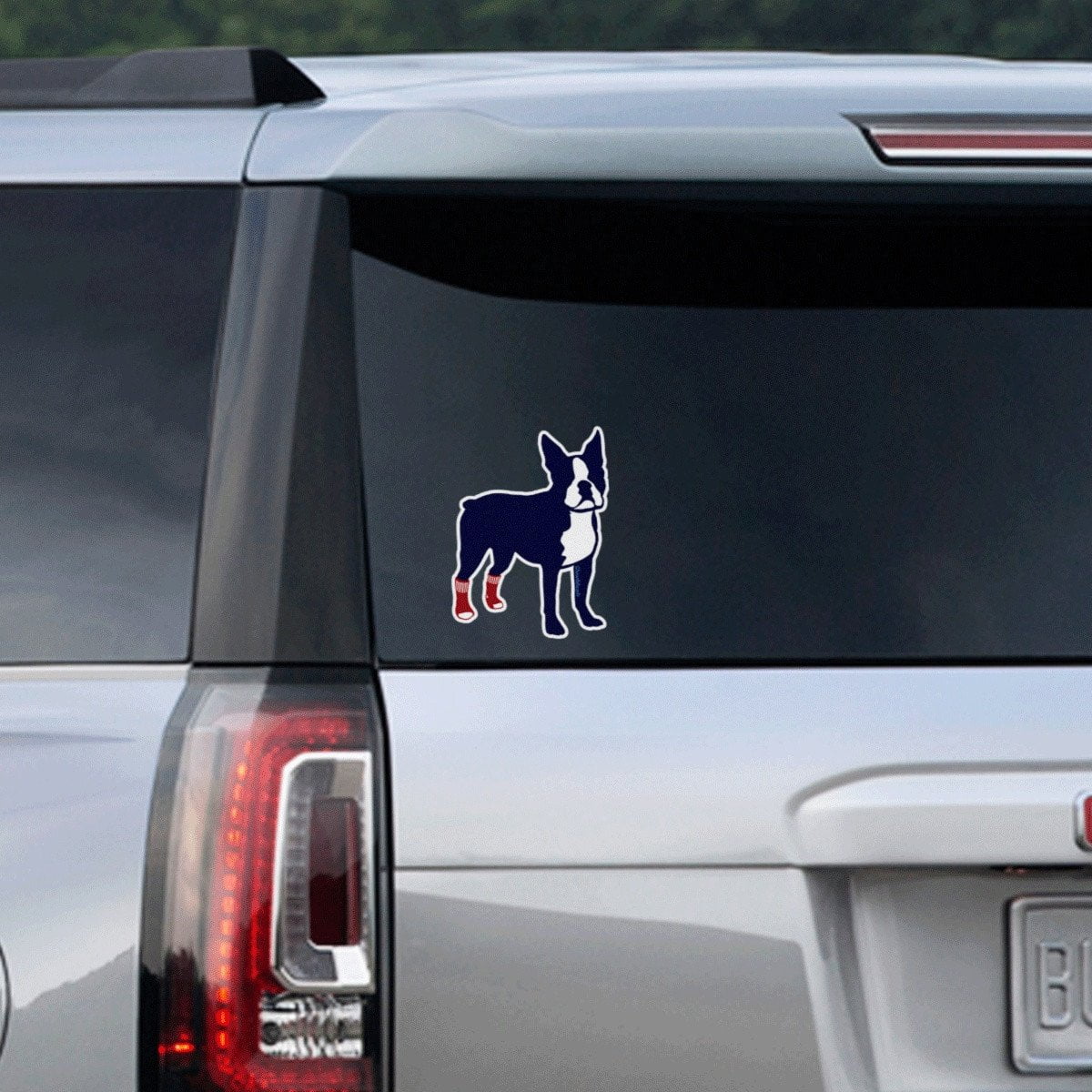 Socks on Boston Terrier Sticker - Chowdaheadz