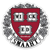 Wicked Smaaht College Sticker - Chowdaheadz