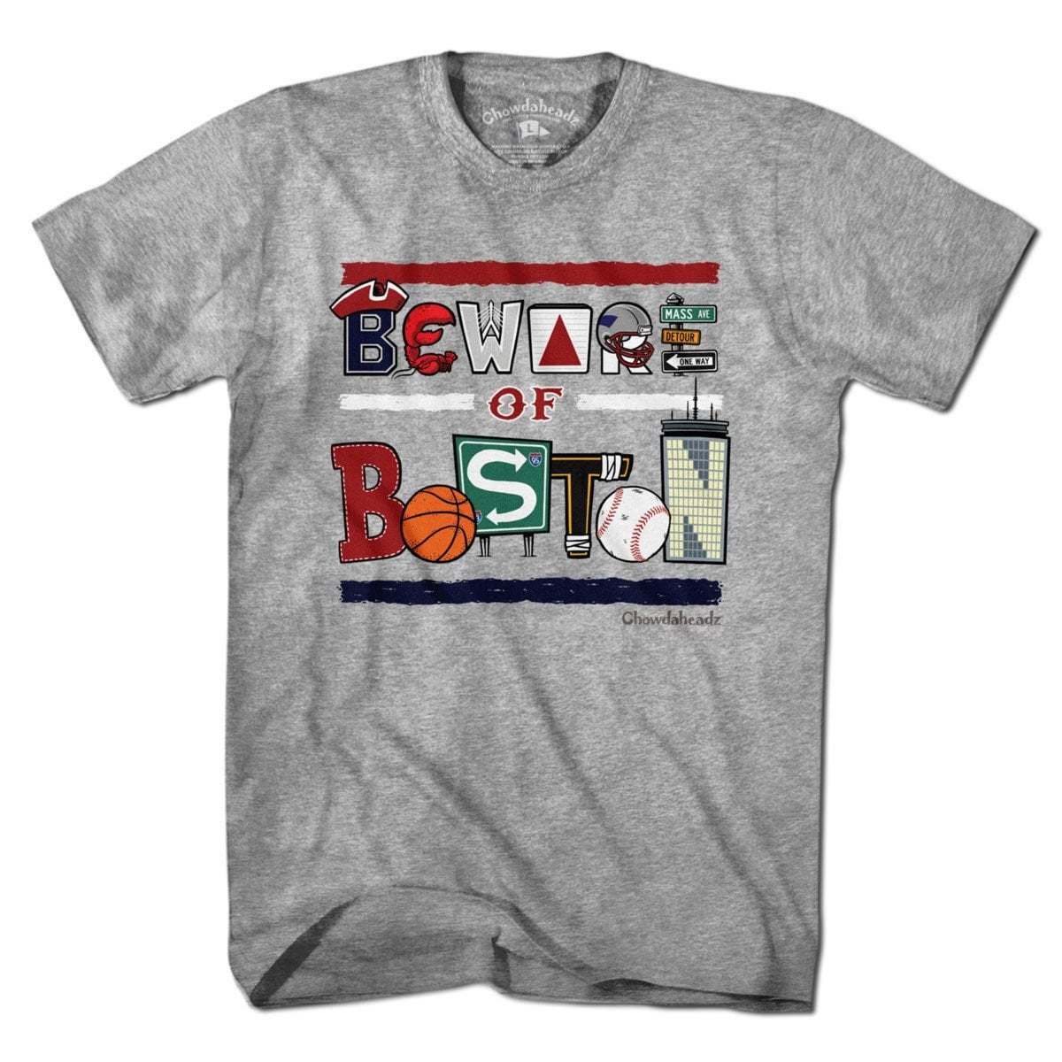 Beware of Boston Icons T-Shirt - Chowdaheadz