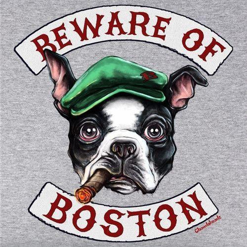 Beware Of Boston Terrier T-Shirt - Chowdaheadz