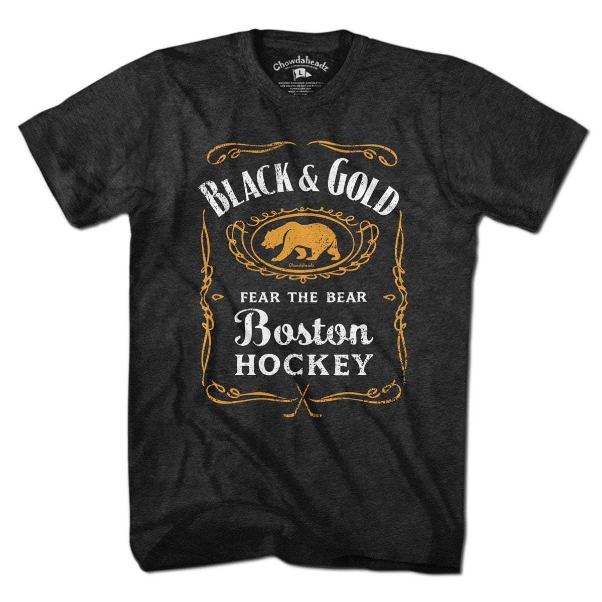 Black & Gold Olde Time T-Shirt - Chowdaheadz