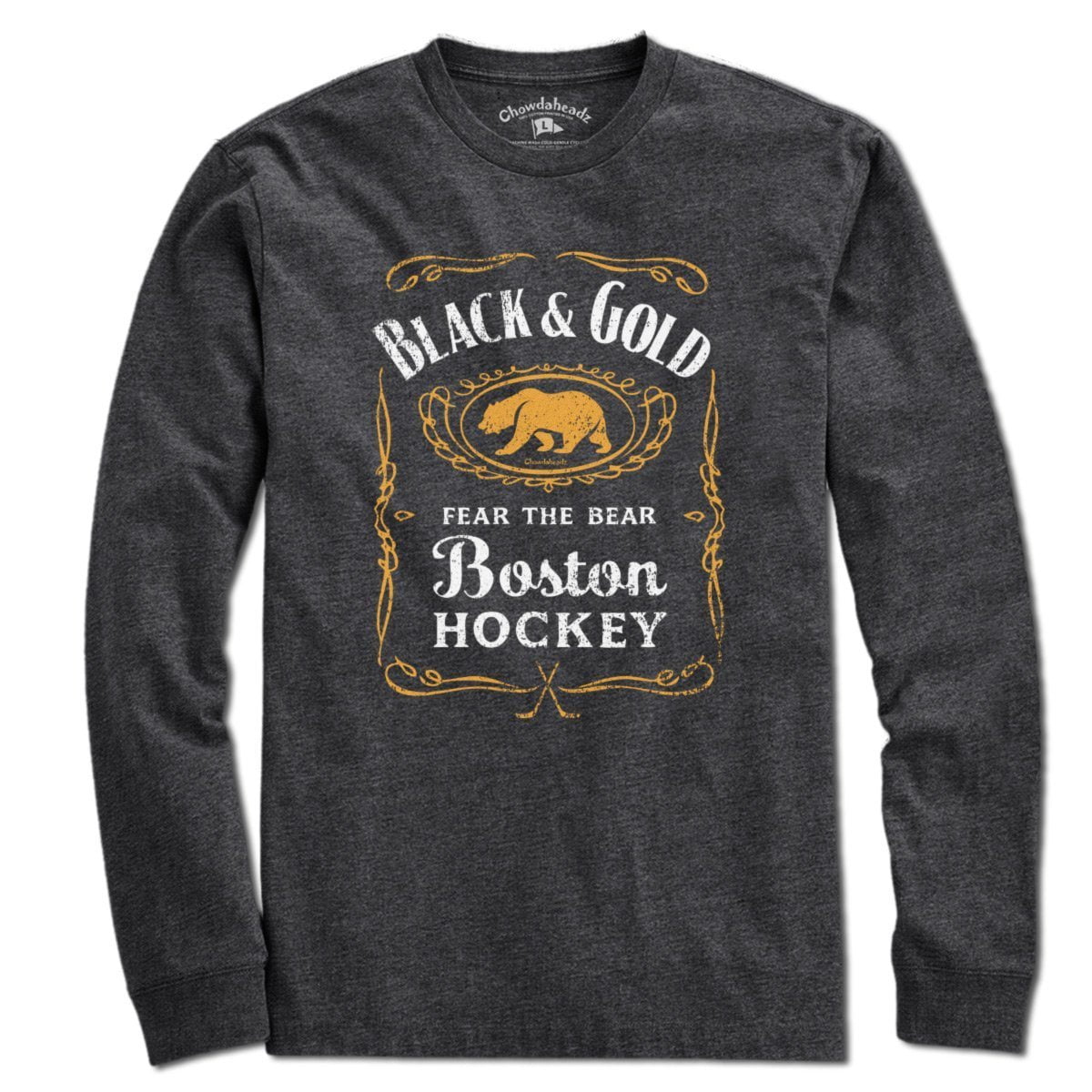 Black & Gold Olde Time T-Shirt - Chowdaheadz