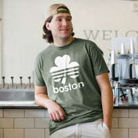 Boston Shamrock Retro T-Shirt - Chowdaheadz