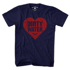 Dirty Water Baseball Heart T-Shirt - Chowdaheadz