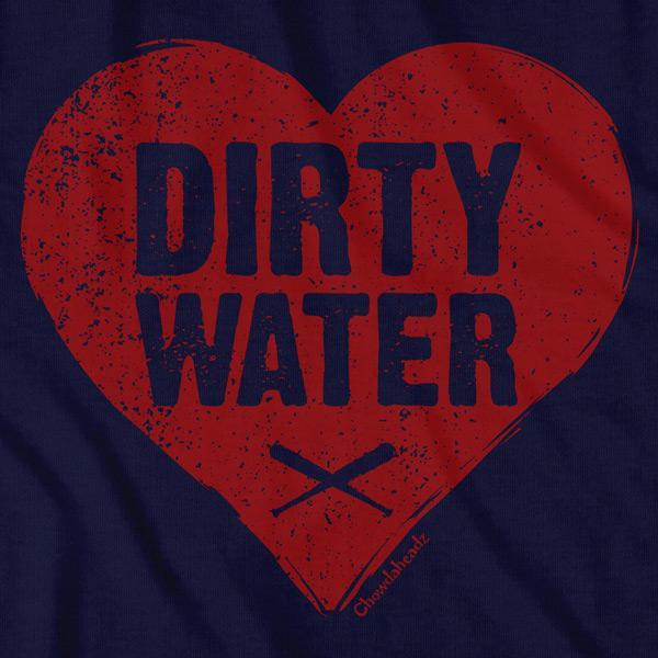 Dirty Water Baseball Heart T-Shirt - Chowdaheadz