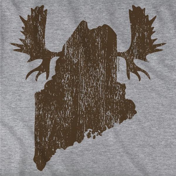 Maine Moose Antlers T-Shirt - Chowdaheadz