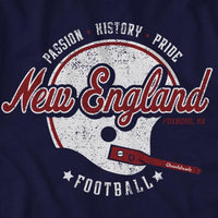 New England Football Passion History Pride T-Shirt - Chowdaheadz