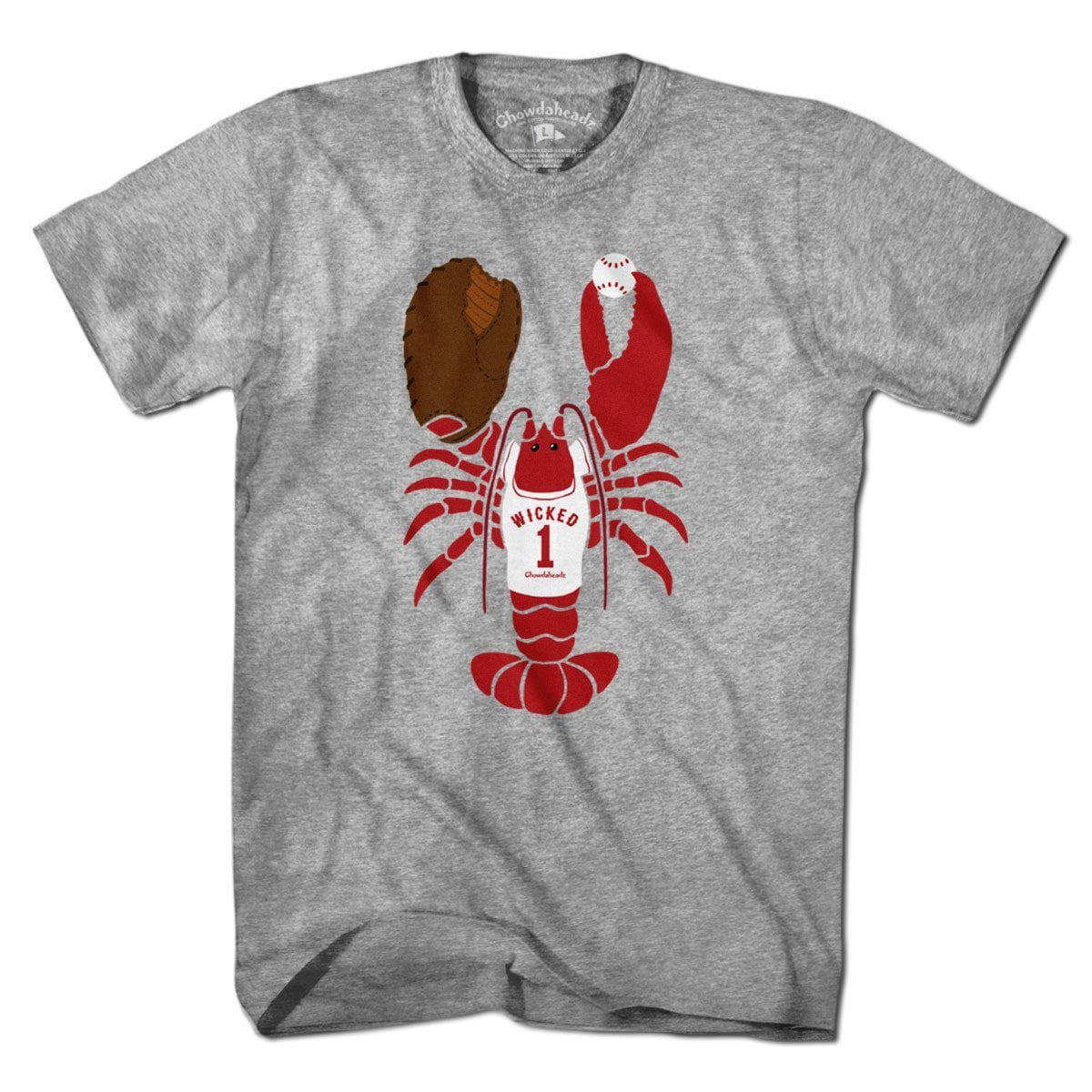 Wicked Lobstah Baseball T-Shirt - Chowdaheadz